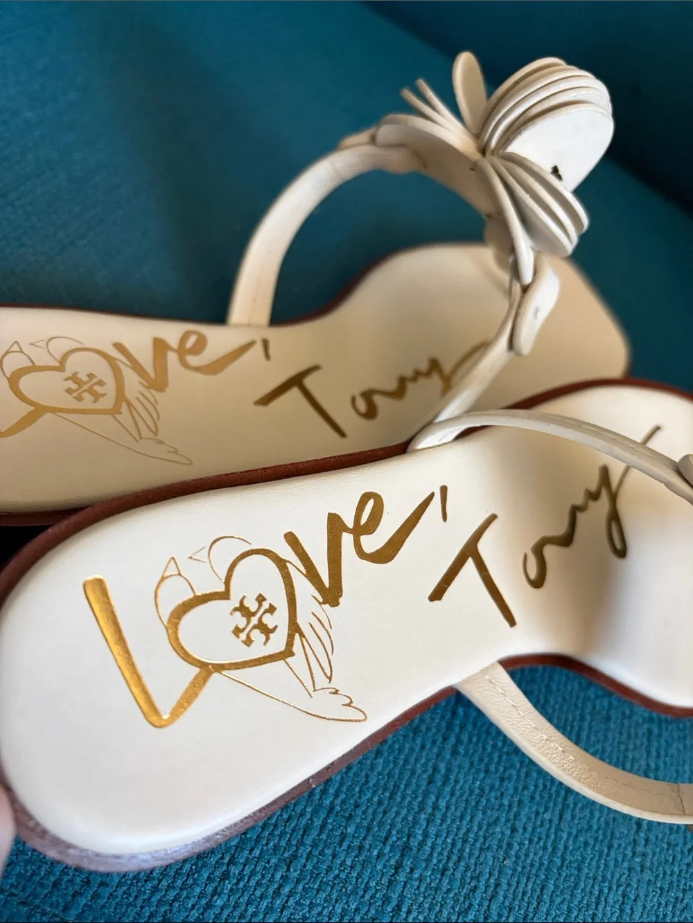 Tory Burch Heart Thong Sandals